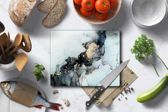 CAM KESME TAHTASI SİYAH YALDIZLI MERMER 30X40 ürün görseli