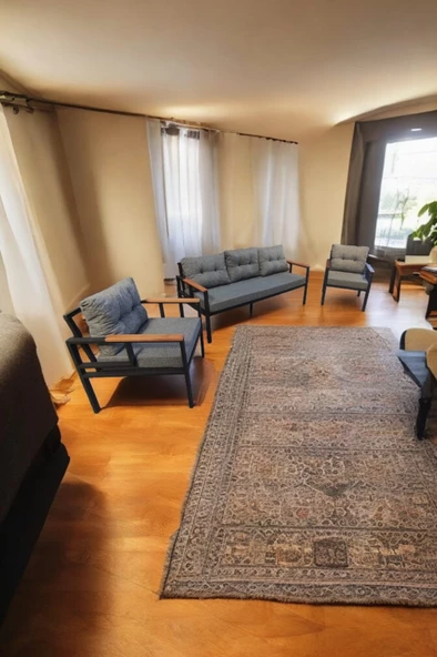 Pimango Pi Elize Bahçe Ve Balkon Mobilyası 3+1+1 Gri