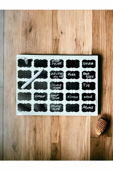 Mithra Life 25 Adet Kavanoz Baharat Kalemli Sticker Etiketi MIT1102 - 4