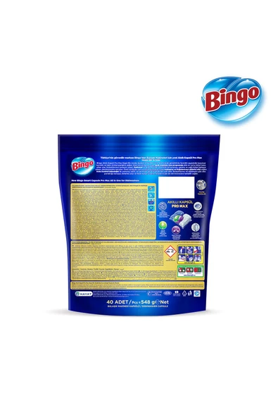 Bingo Akıllı Kapsül Pro Max Bulaşık Makinesi Deterjanı Tableti 40'lı - 3