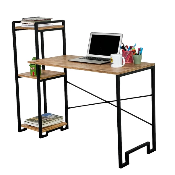 Çalışma Masası Bilgisayar Masası Kitaplıklı Masa 5005 - Resim 2