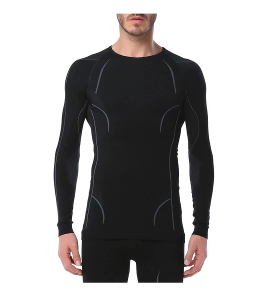 Evolite Thermowear Bay Termal Üst İçlik L-XL Siyah-Gri E-3025