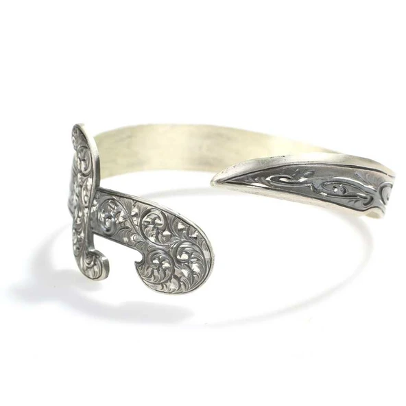 925 Ayar Gümüş İşlemeli Bilezik - Resim 5