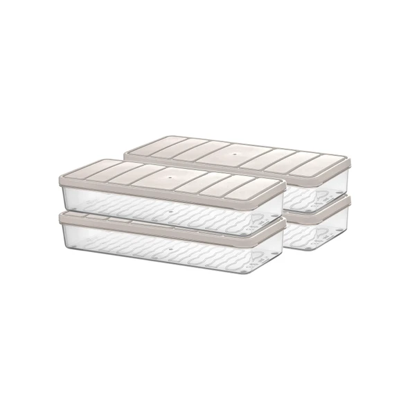 Selka Nora 4 Adet 1 Lt. Saklama Kabı - Resim 5