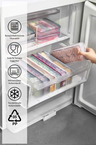 Selka Nora 2 Adet 1 Lt. Saklama Kabı - Resim 8