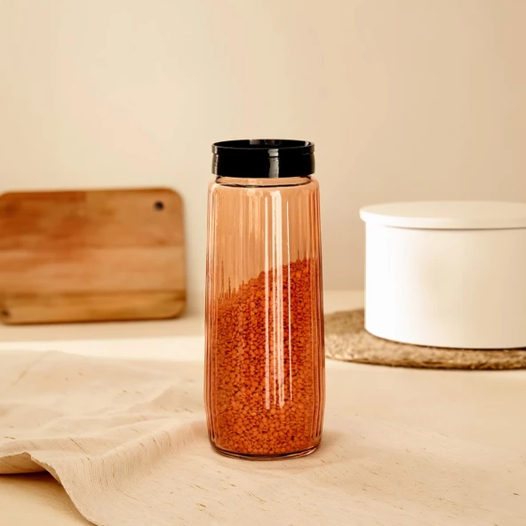 Selka Home 3'lü Signature Çizgili Kavanoz ürün görseli