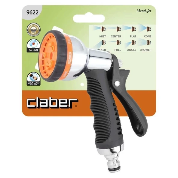 SULAMA TABANCASI 8 FONKSİYONLU MULTIFUNCTION PİSTOL CLABER 9622 - 2