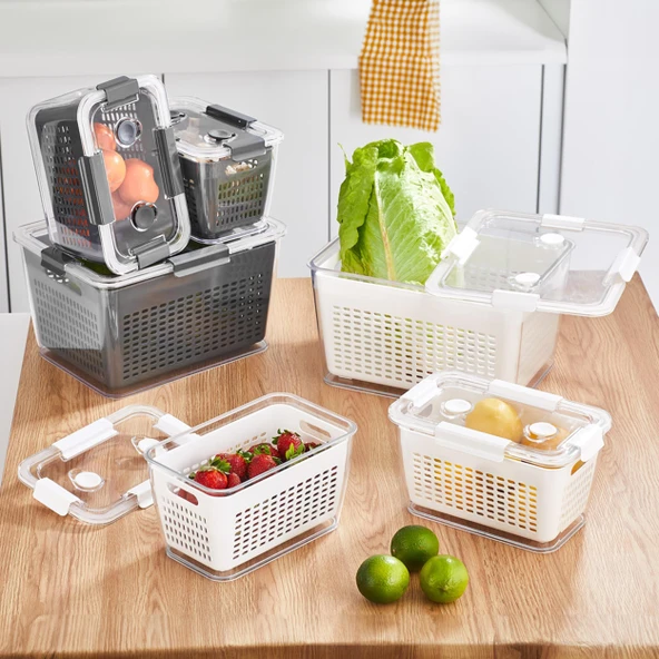 Selka Lavin 3'lü Saklama Kabı ( 2-4-7 Lt. ) - Resim 6