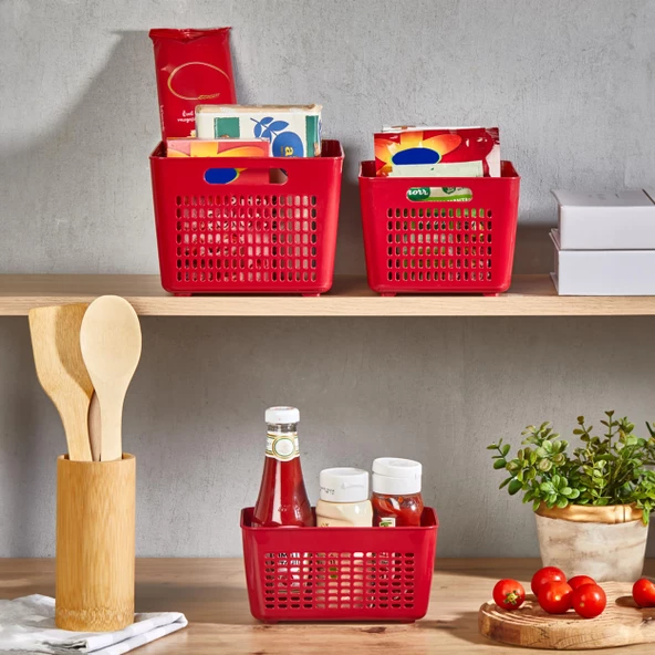 Selka Lavin 3 Adet 4 Lt. Dolap İçi Düzenleyici Bordo - 4