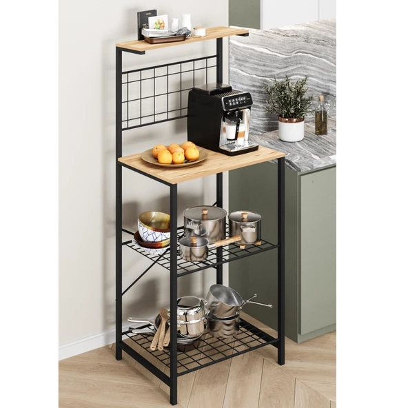 Eportatif Çok Amaçlı Dolap Mutfak Bango Masa Dar Çam 1436 - 3