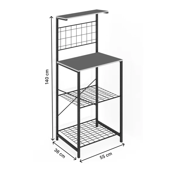 Eportatif Çok Amaçlı Dolap Mutfak Bango Masa Dar Çam 1436 - 7