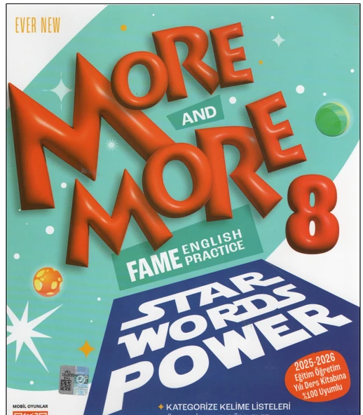 KURMAY ELT MORE AND MORE 8. SINIF ENGLİSH STAR WORDS POWER ürün görseli