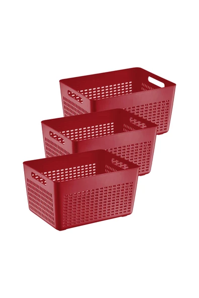 Selka Lavin 3 Adet 7 Lt. Dolap İçi Düzenleyici Bordo - 8