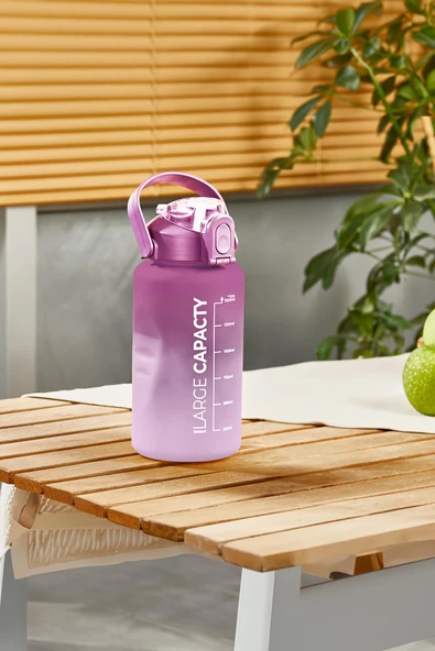 Selka Home - Briella 1500 ML Mor Lila Pipetli Motivasyon Matara - 2