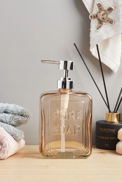 Perotti pure soap cam sıvı sabunluk kahve 15742