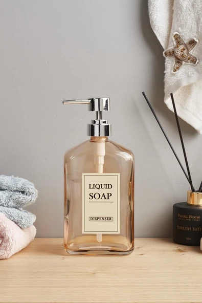 Perotti lıquıd soap cam sıvı sabunluk kahve 15739