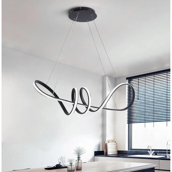 Side / Sarkıt Avize / 100 cm / Antrasit Gövde / 3 Renk Yanar / 3 Yıl Garanti - 4