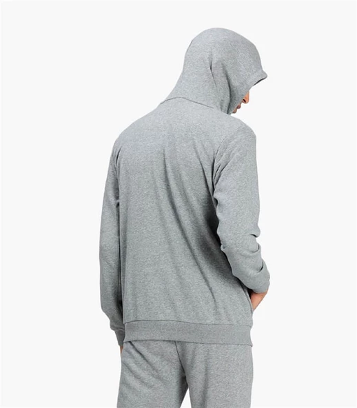 Puma Ess Small Logo Fz Hoodie Erkek Gri Kapüşonlu Fermuarlı Sweatshirt / Hırka - 586704 53 - 2