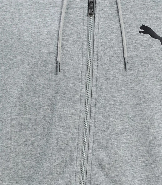 Puma Ess Small Logo Fz Hoodie Erkek Gri Kapüşonlu Fermuarlı Sweatshirt / Hırka - 586704 53 - 6