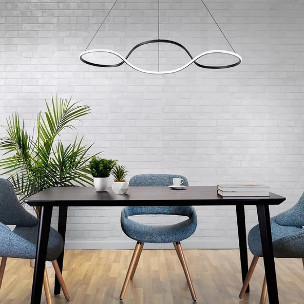Peja / Sarkıt Avize / 100 cm / Antrasit Gövde / 3 Renk Işık / 3 Yıl Garanti - 2