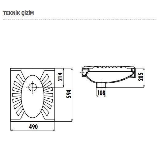 CREAVİT TP590 Omega Çevre Yıkamalı 50x60 cm Tuvalet Taşı - 2