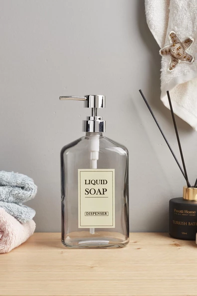 Perotti lıquıd soap cam sıvı sabunluk gri 15739