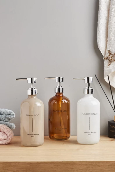 Perotti shower banyo duş seti - 3 lü sabunluk şampuanlık seti