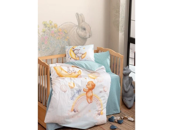 Cotton Box Bebek Nevresim Takımı Moon Mint