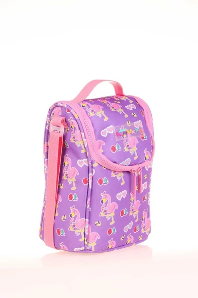Kaukko Kids Beslenme Çantası Aynalı Taşlı Flamingo L7137 - 2