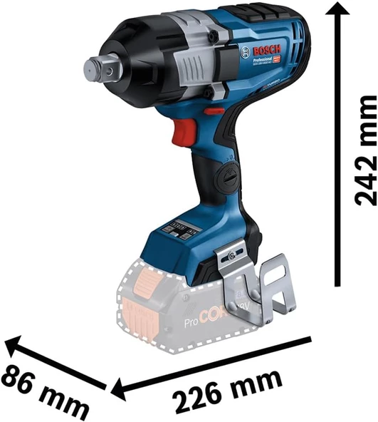 GDS 18V-1600 HC Akülü Darbeli Somun Sıkma (Solo model)