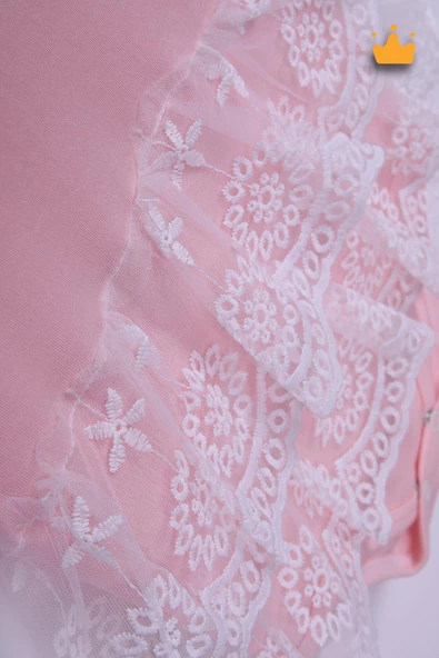 Babyhola %100 Pamuk Kız Bebek Çift Kat Elbise Atlet Badi 3527 - Resim 6