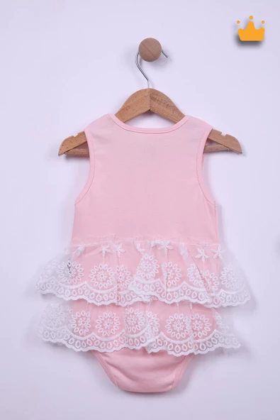 Babyhola %100 Pamuk Kız Bebek Çift Kat Elbise Atlet Badi 3527 - Resim 7