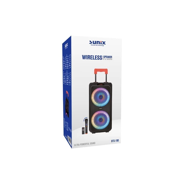 Sunix 5400 Mah 40W Ultra Güçlü Ses Bluetooth Hoparlör BTS-190 - Resim 4