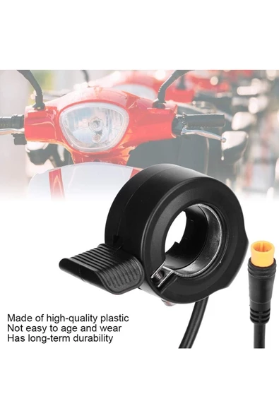 Elektrikli Bisiklet Parmak El Gaz Kolu Hızlandırıcı Su Geçirmez Siyah Rks Kuba Skyjet - 6