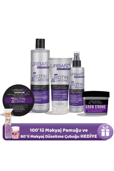Expert Biotin & Kafein Serisi Bakım Seti Ve 2 Çeşit Pamuk Hediyeli