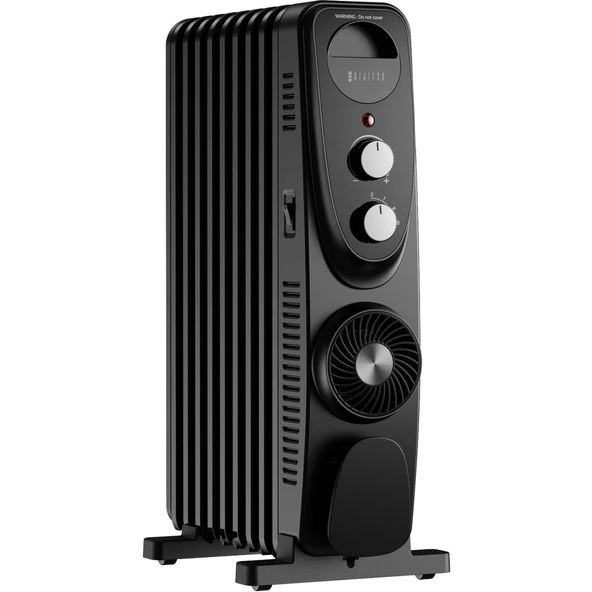 DİJİTSU DYR30 11 DİLİM SİYAH TURBO FANLI YAĞLI RADYATÖR - 3