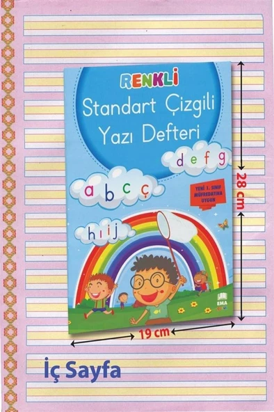 Ema Kitap Standart Çizgili Güzel Yazı Defteri A-4 YENİ MÜFREDAT