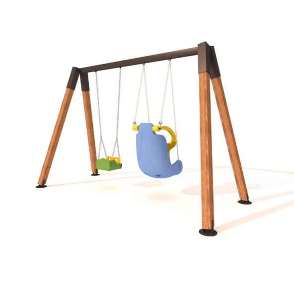 Ahşap Salıncak, Engelli ve Standart Tip Salıncak Koltuklu - 3