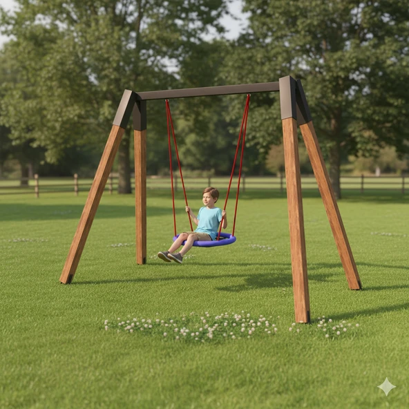 Ahşap Salıncak, Kuluçka Salıncak 260x150xh210cm