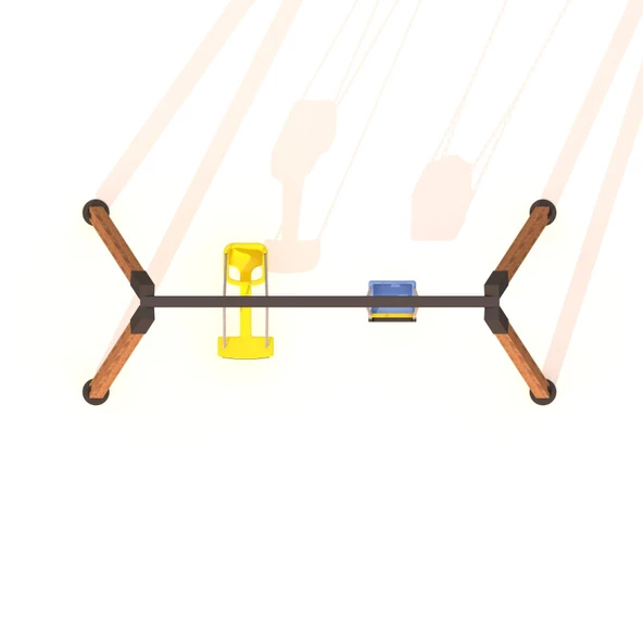 Ahşap Salıncak, Ebeveyn ve Standart Tip Salıncak Koltuklu - Resim 4