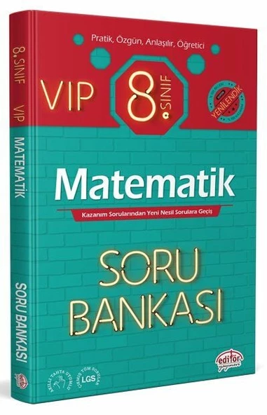 Editör Yayınevi 8. Sınıf VIP Matematik Soru Bankası