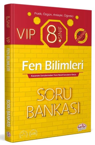 Editör Yayınevi 8. Sınıf VIP Fen Bilimleri Soru Bankası