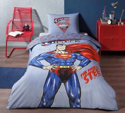 Özdilek Superman Light Tek Kişilik Lisanslı Çocuk Nevresim Takımı Mavi