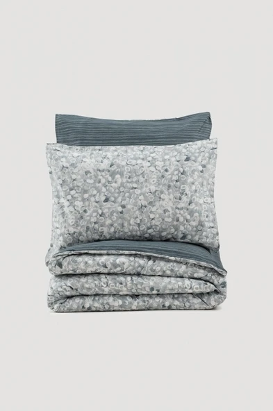 Cotton Box Minimal Tek Kişilik Nevresim Takımı Lastikli Molly Antrasit - 5