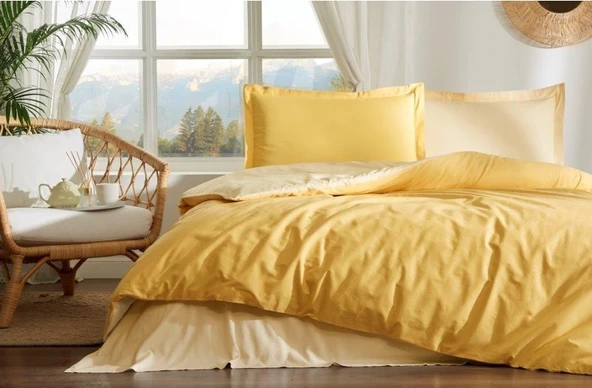 Özdilek Çift Kişilik Ranforce Nevresim Takımı Colourist Gold Sarı ürün görseli