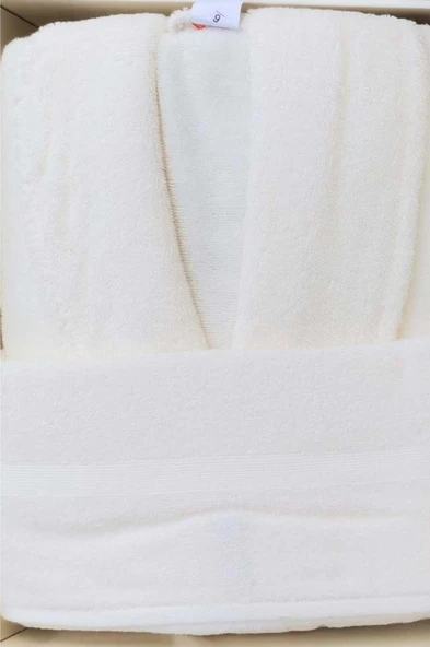 Özdilek Ruby Aile Bornoz Seti Krem Mürdüm - Resim 6