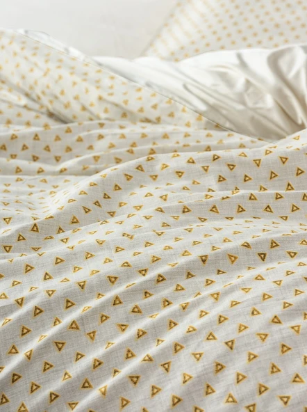 Cotton Box Çift Kişilik Ranforce Nevresim Takımı Petite Jot Bej - Resim 3