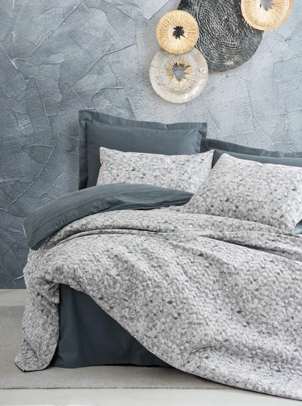 Cotton Box Minimal Çift Kişilik Nevresim Takımı Molly Antrasit