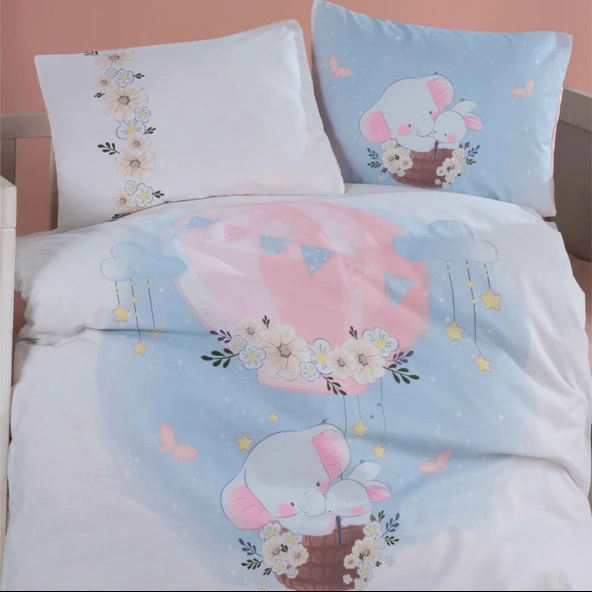 Clasy Bebek Nevresim Takımı Sun Bambi Pudra - Resim 3