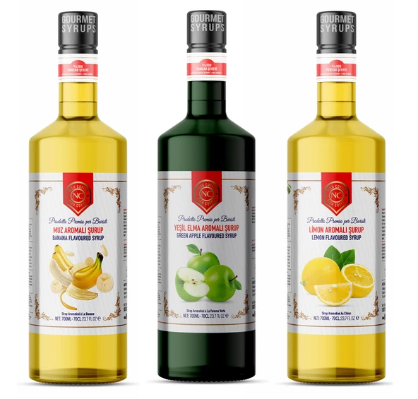 Nish Elma Muz Limon  Şurupları 3 x 700 ML - Pet Şişe ürün görseli